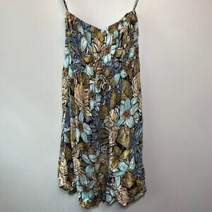 Mlle Gabrielle Women's Flowy Floral Print Strapless Dress Size Medium